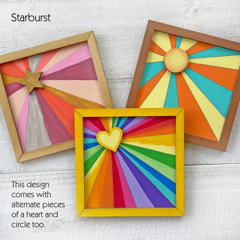 Pack OF 3 DIY Frames With Painting craft kit