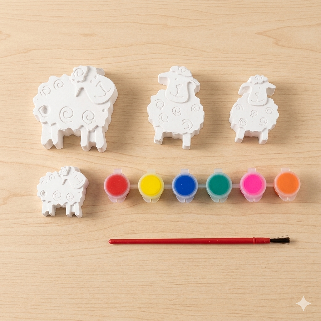 Kids Creative Sheep Paint & Play Kit
