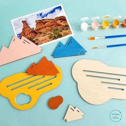Mountain landscape paint kit