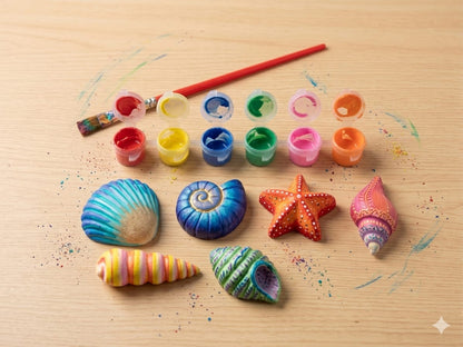 Kids Creative sea shell  Paint & Play Kit