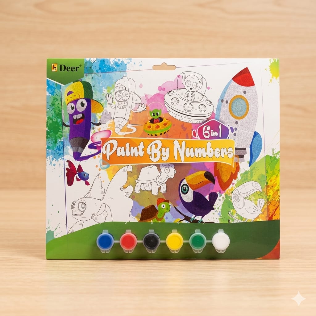 Paint By Numbers 6-in-1 Kit