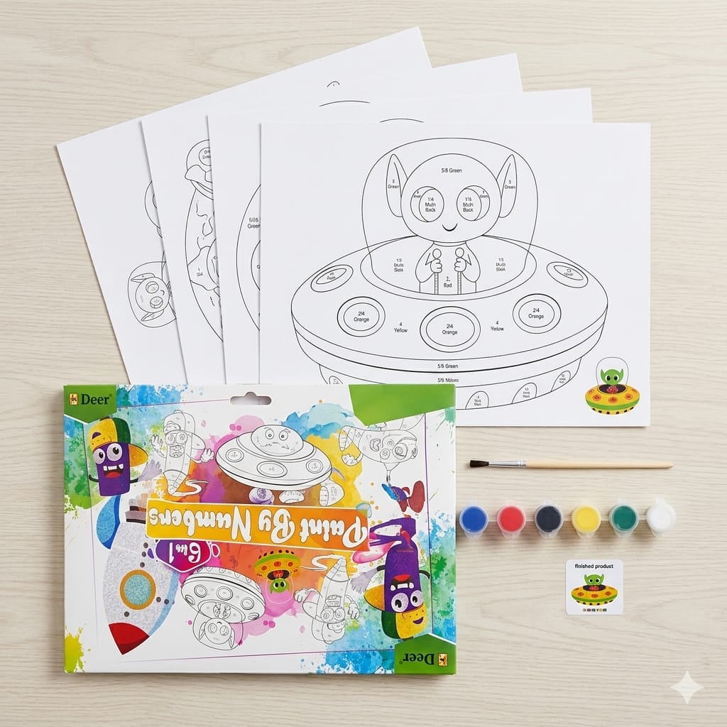 Paint By Numbers 6-in-1 Kit