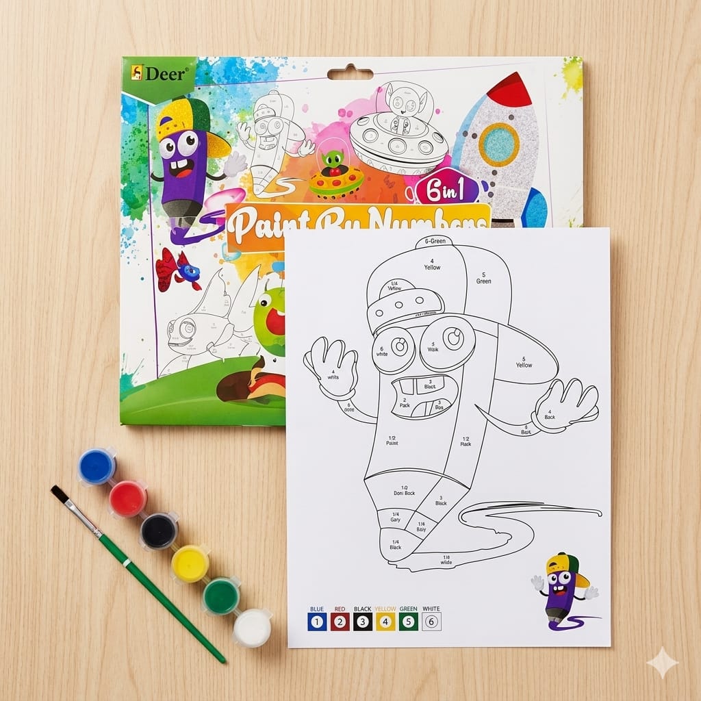 Paint By Numbers 6-in-1 Kit