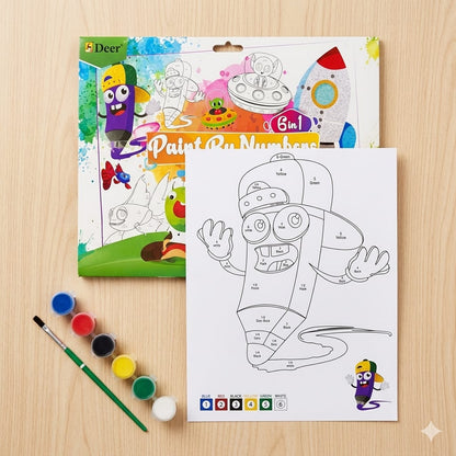 Paint By Numbers 6-in-1 Kit