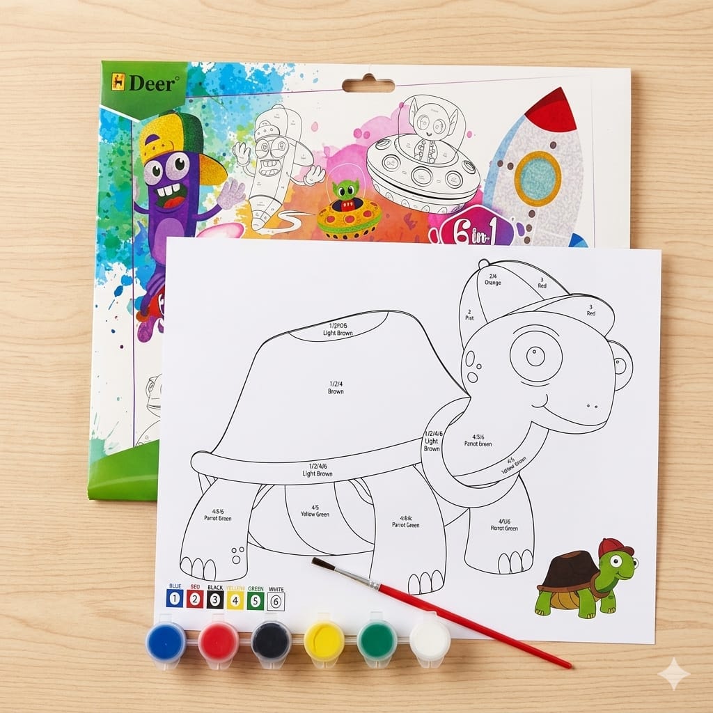 Paint By Numbers 6-in-1 Kit
