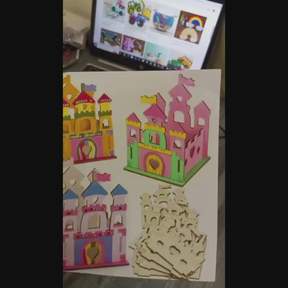 Build & Paint Wooden Castle Crafts Kit